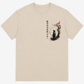 Japanese Samurai Oversized Graphic T-Shirt – Beige