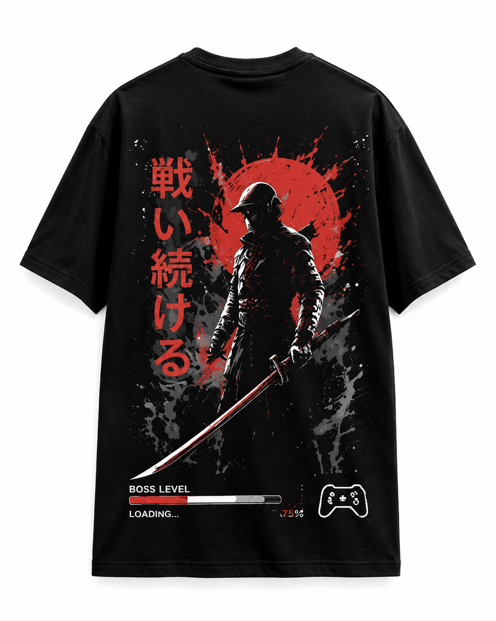 Samurai Boss Level Oversized Graphic T-Shirt