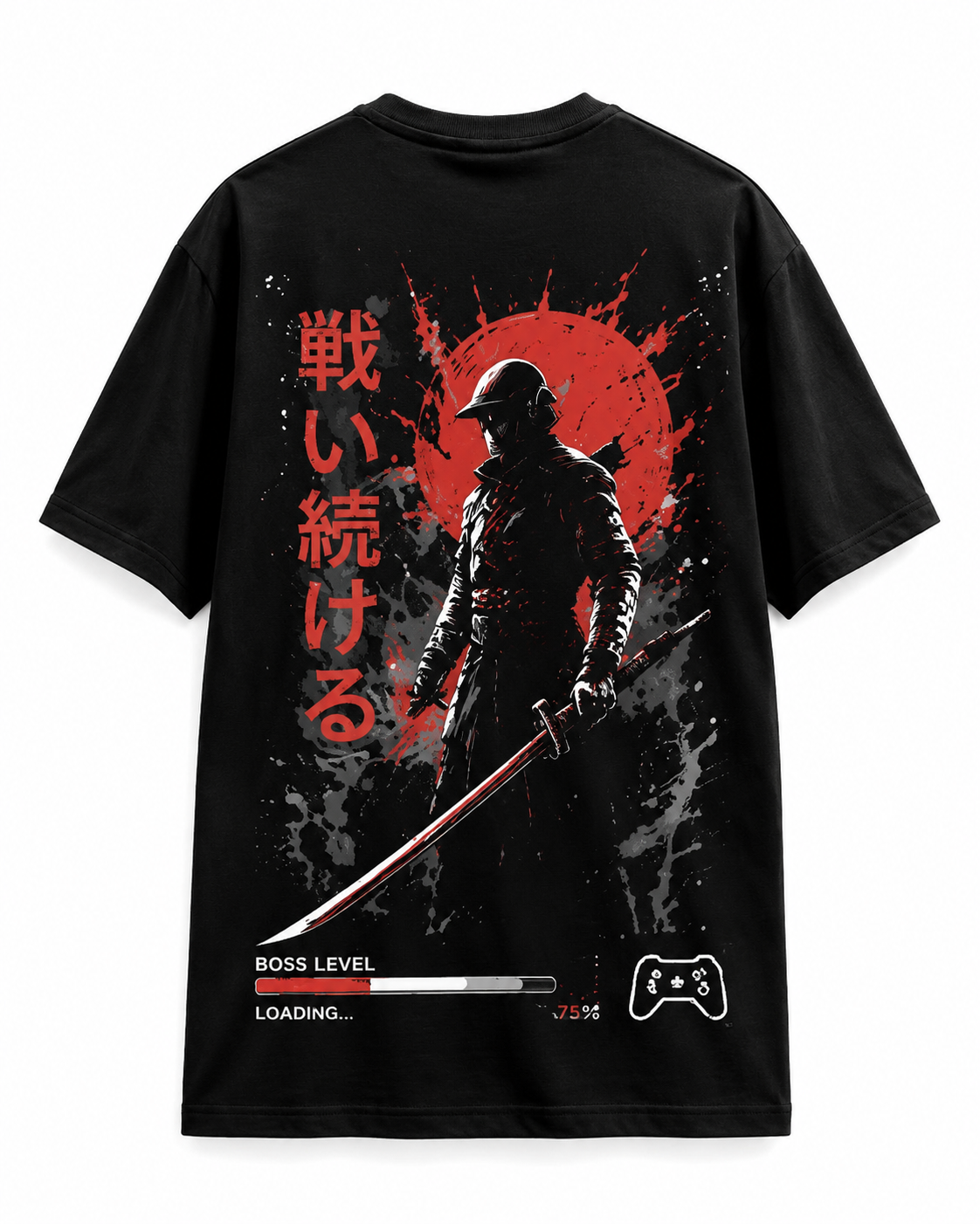 Samurai Boss Level Oversized Graphic T-Shirt