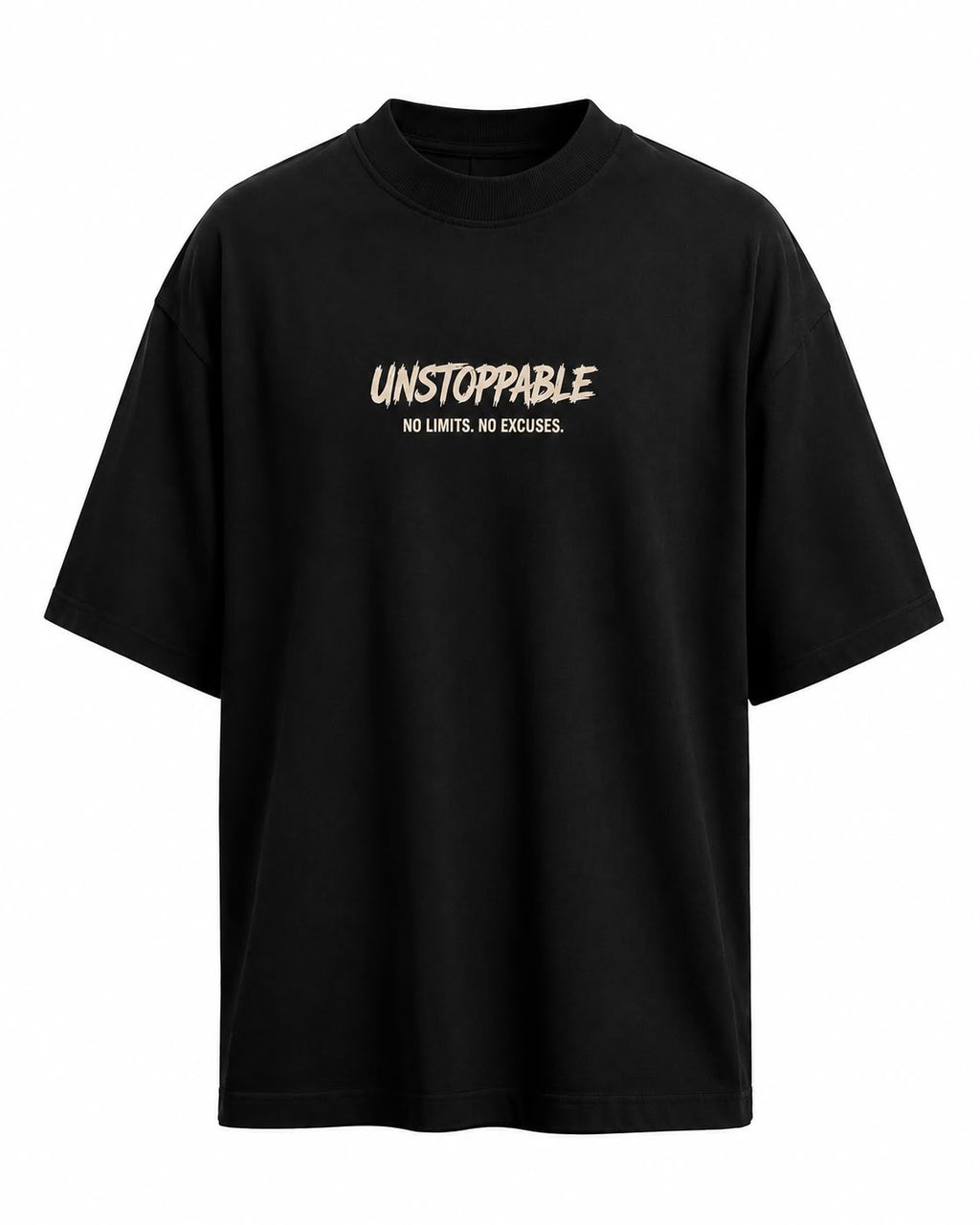 Unstoppable Eagle Oversized Graphic T-Shirt for Men | Premium Cotton Back Print | Black