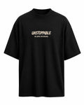 Unstoppable Eagle Oversized Graphic T-Shirt for Men | Premium Cotton Back Print | Black